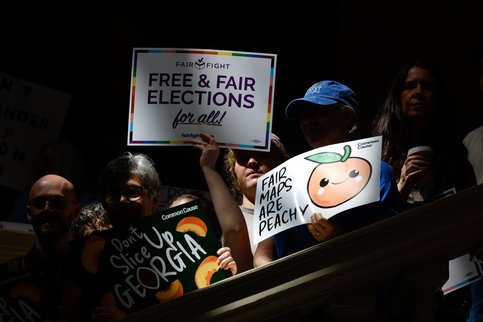 Crowds rally against gerrymandering at the capitol on Wednesday, June 17, 2026.