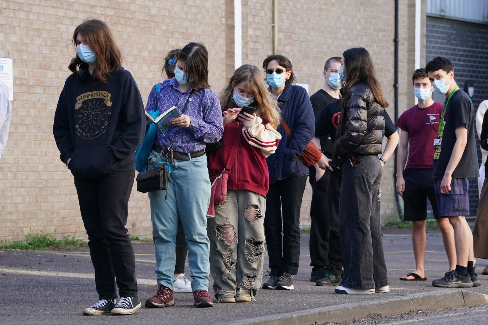 Vaccine queue at University of Kent