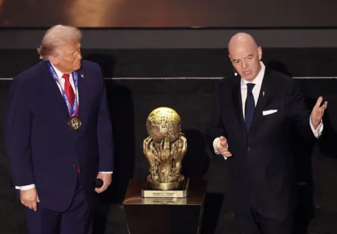 United States president Donald Trump (left), who has assured FIFA that Iran are "welcome" to compete at this summer's World Cup