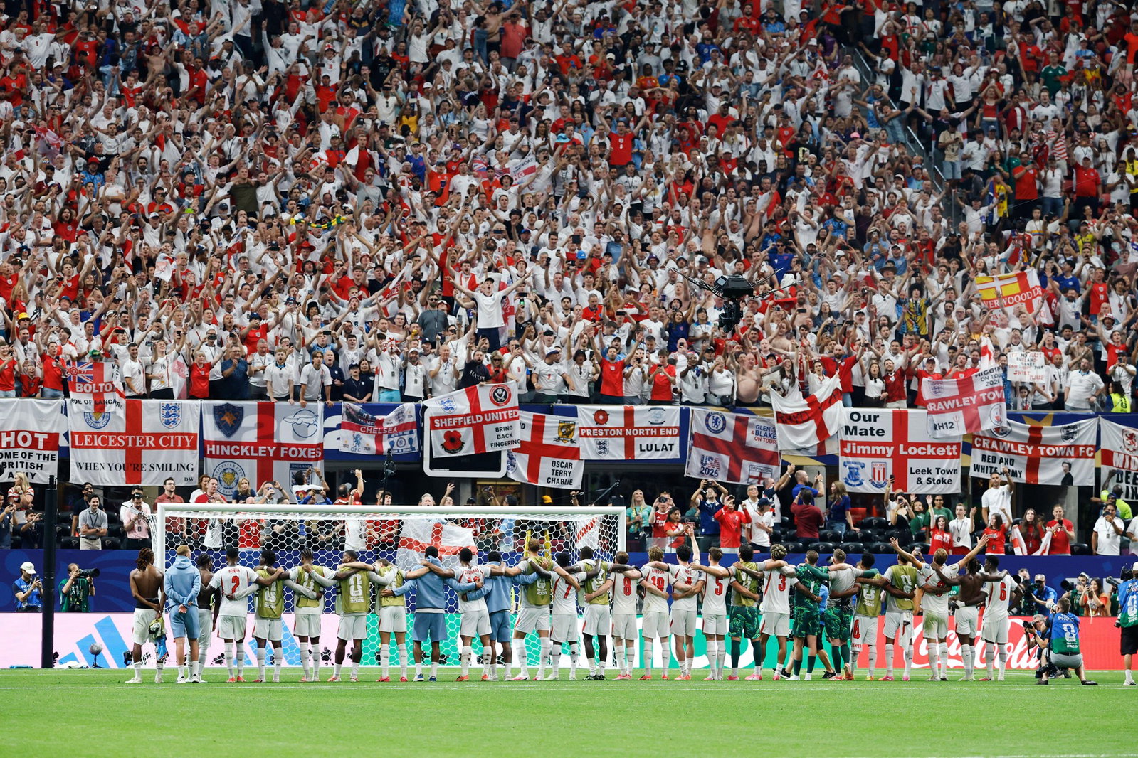 England fans celebrate