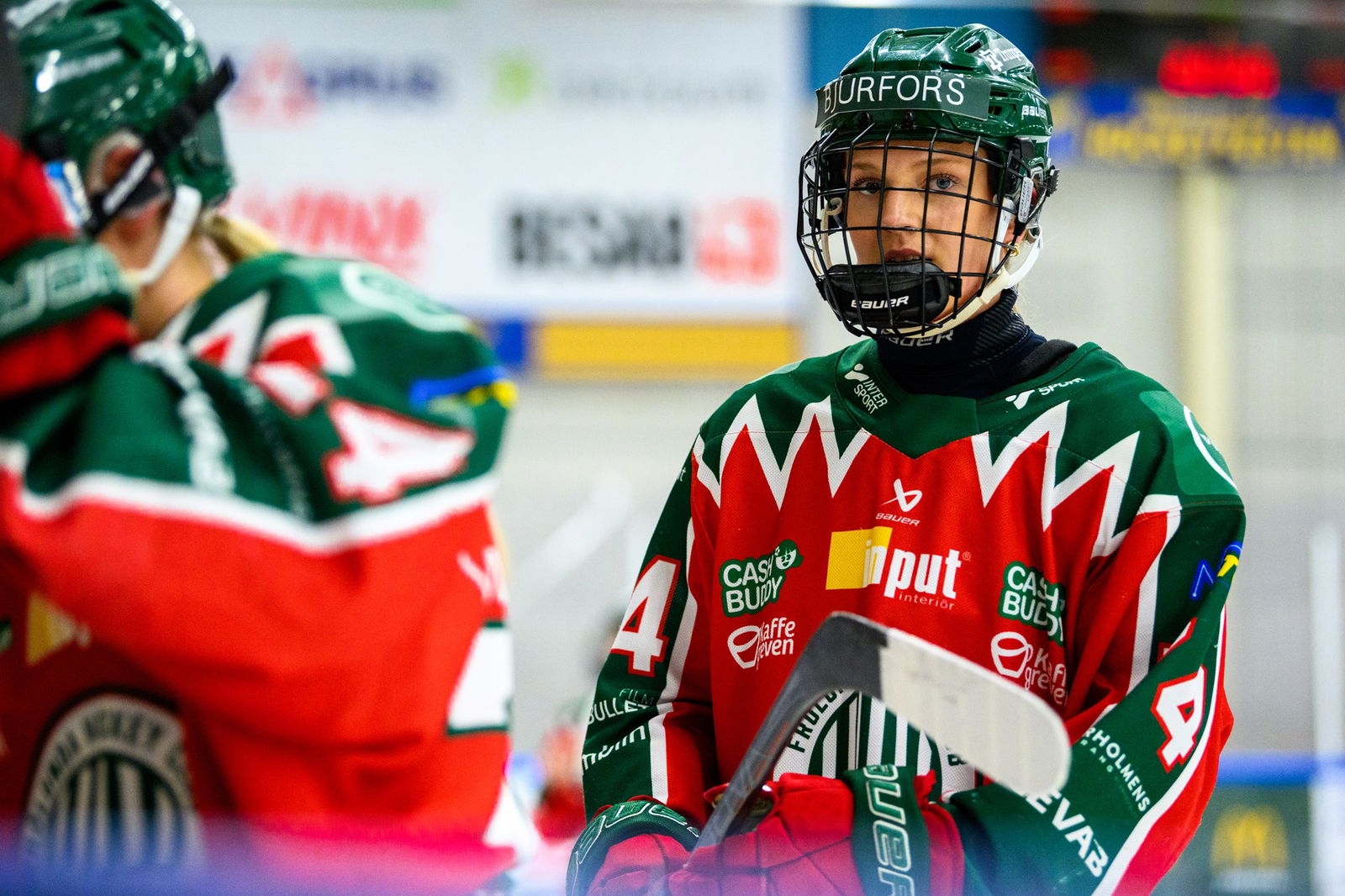 Carolina Thomson under en juniormatch i Frölunda