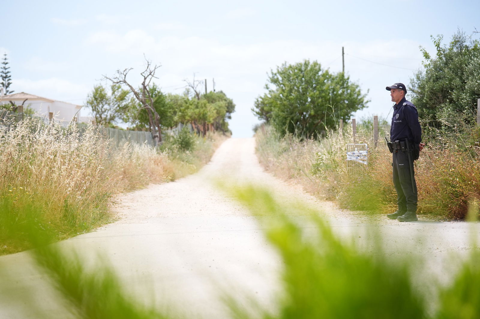 Police have been searching countryside land on Tuesday