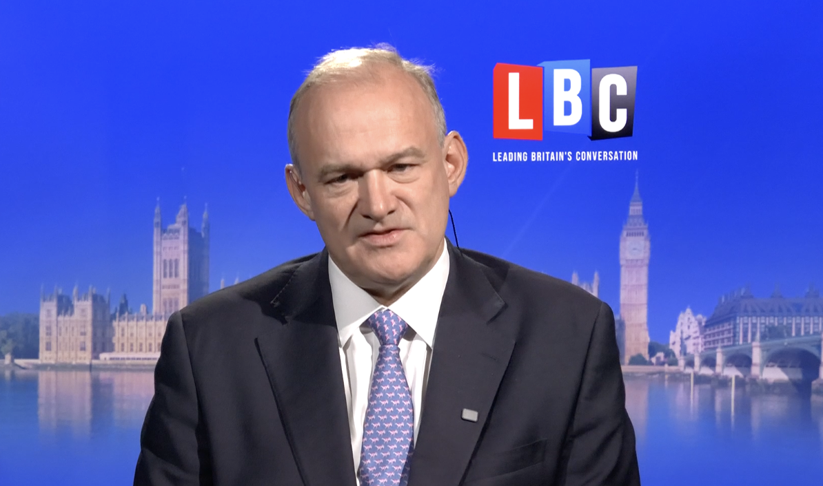 Sir Ed Davey speaks to LBC