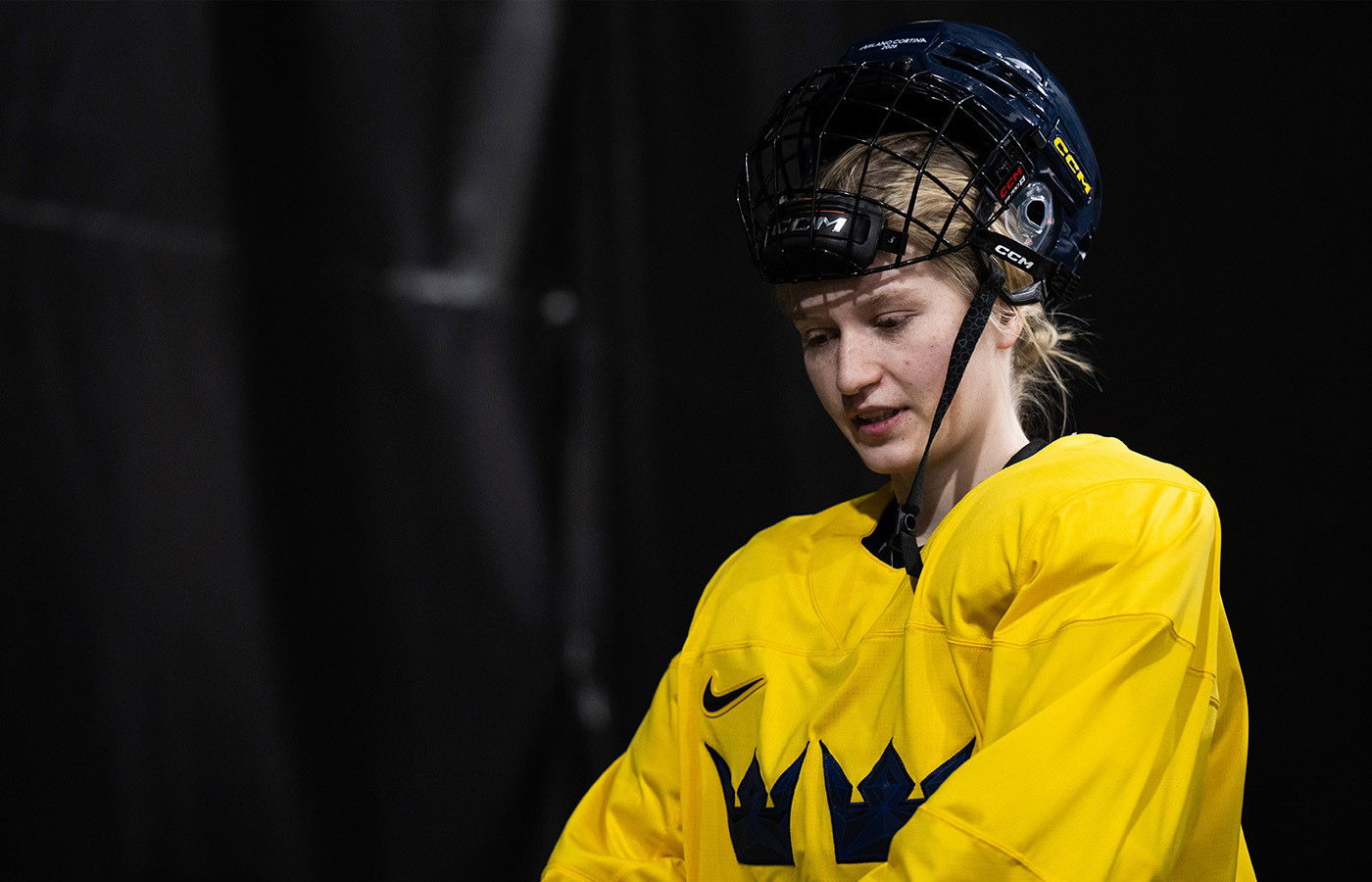 Hilda Svensson under träningen 12 februari.