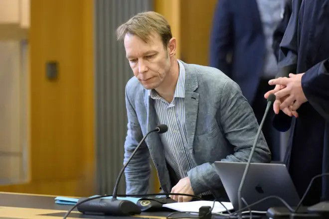Christian Brueckner takes his seat in a German court last yeat