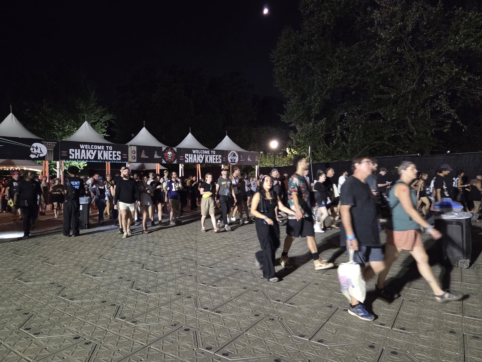 Attendees leave Piedmont Park on the final night of Shaky Knees.