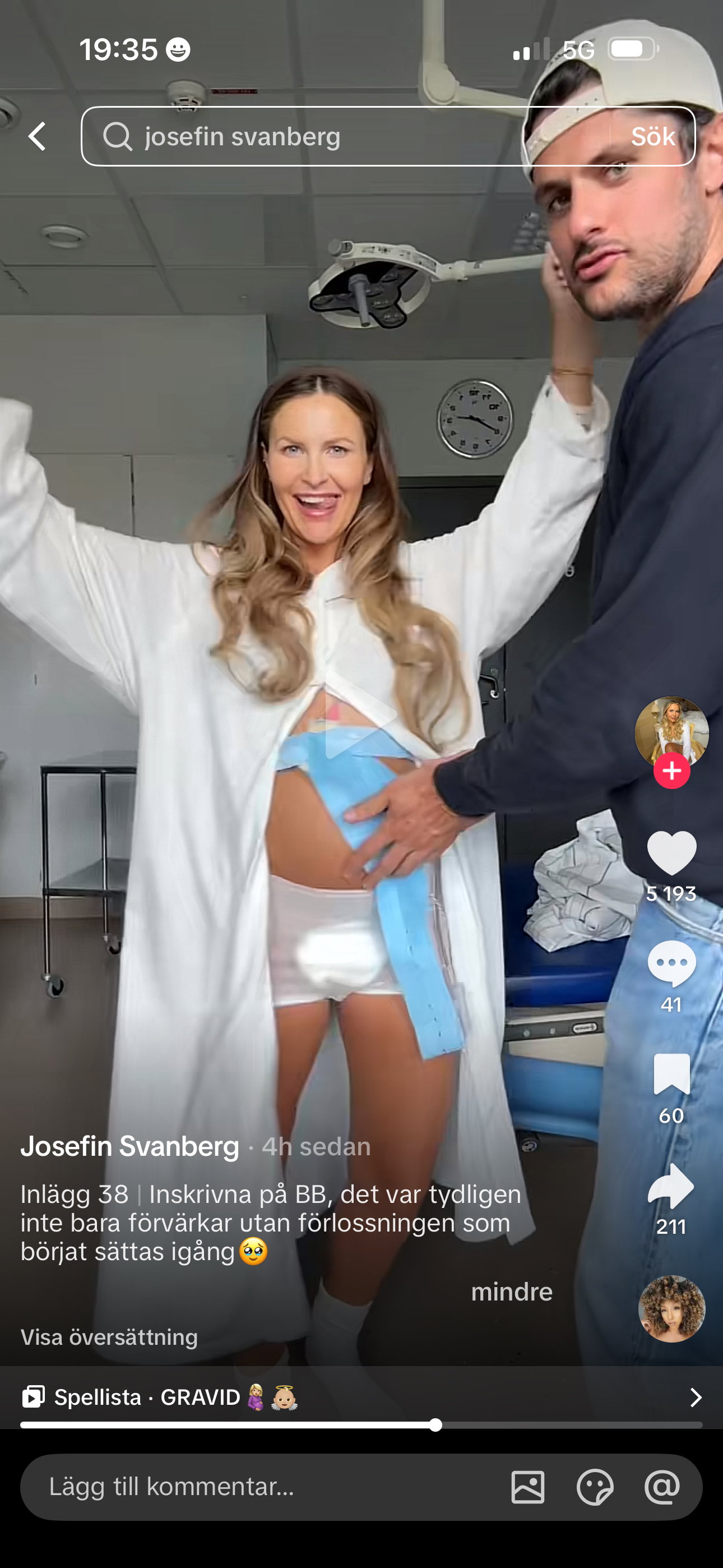 Josefin Svanberg på Tiktok.