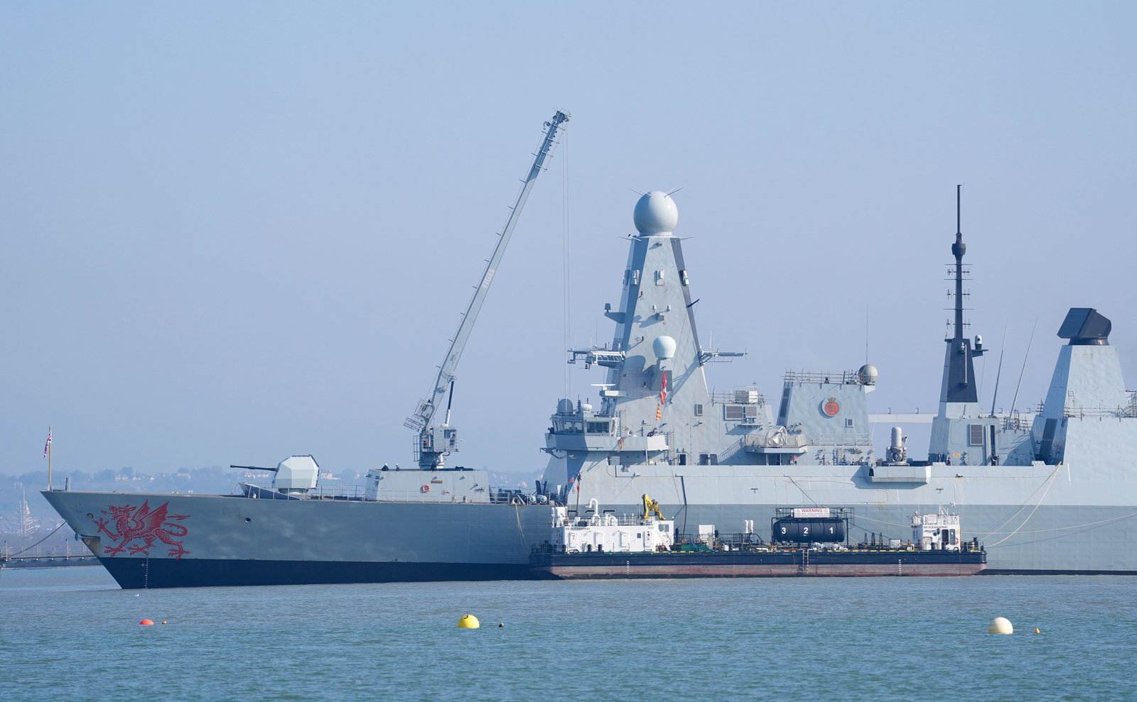 HMS Dragon in Portsmouth Harbour 
