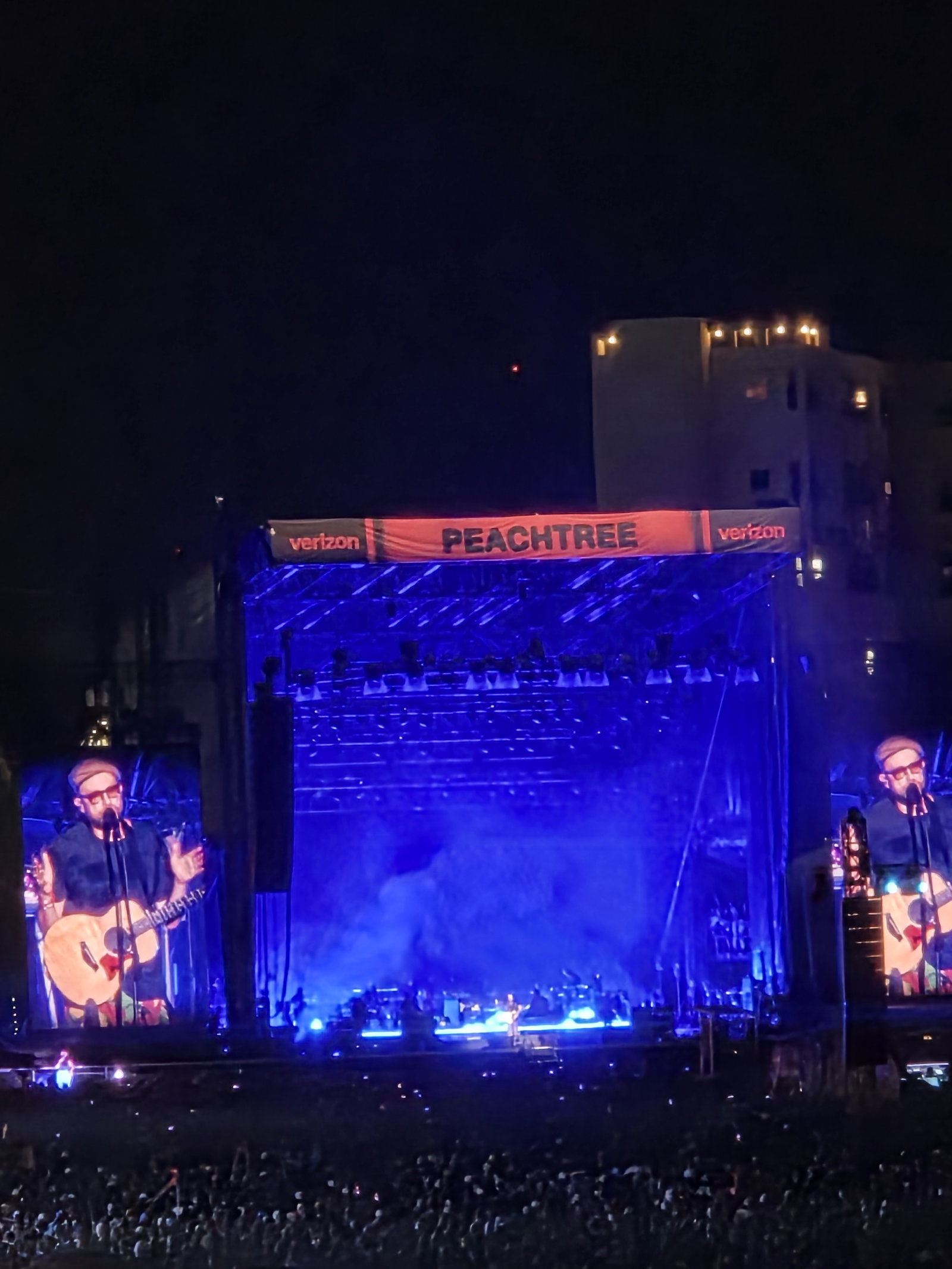 Gorillaz perform at Atlanta's Shaky Knees festival on Sunday night.